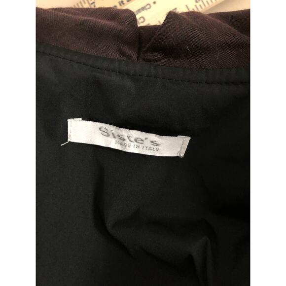 Sistè’s Made In Italy Pea Coat Purple SM Pocket Long Sleeve Open Wool Blended - Picture 7 of 11